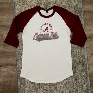 Alabama Crimson Tide 3/4 sleeve T-Shirt women SM